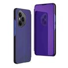 For Honor 400 Pro Global 160.8mm Plated Mirror Horizontal Flip Leather Phone Case with Holder(Purple Blue) - 1