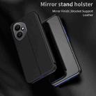 For Honor 400 Global 156.5mm Plated Mirror Horizontal Flip Leather Phone Case with Holder(Black) - 2
