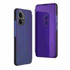 For Honor 400 Global 156.5mm Plated Mirror Horizontal Flip Leather Phone Case with Holder(Purple Blue) - 1