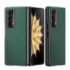 For  Honor Magic V2 Cross-grain Leather All Inclusive Shockproof Phone Case(Green) - 1