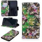 3D Colored Drawing Pattern Horizontal Flip Leather Case for Samsung Galaxy S9, with Holder & Card Slots & Wallet(Green Butterfly) - 1