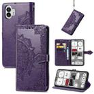 For Nothing Phone 2 Mandala Flower Embossed Leather Phone Case(Purple) - 1