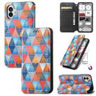 For Nothing Phone 2 CaseNeo Colorful Magnetic Leather Phone Case(Rhombus Mandala) - 1