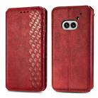 For Nothing Phone 2a Cubic Grid Pressed Magnetic Leather Phone Case(Red) - 2