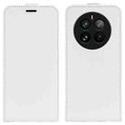 For Realme 12 Pro+ R64 Texture Single Vertical Flip Leather Phone Case(White) - 1