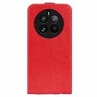 For Realme 12 Pro+ R64 Texture Single Vertical Flip Leather Phone Case(Red) - 3