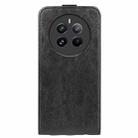 For Realme 12+ 5G R64 Texture Single Vertical Flip Leather Phone Case(Black) - 3