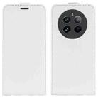 For Realme 12+ 5G R64 Texture Single Vertical Flip Leather Phone Case(White) - 1