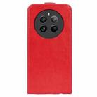 For Realme 12+ 5G R64 Texture Single Vertical Flip Leather Phone Case(Red) - 3