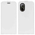 For Realme C67 4G R64 Texture Single Vertical Flip Leather Phone Case(White) - 1