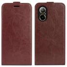 For Realme C67 4G R64 Texture Single Vertical Flip Leather Phone Case(Brown) - 1