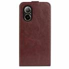 For Realme C67 4G R64 Texture Single Vertical Flip Leather Phone Case(Brown) - 3