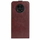 For Realme 12 5G R64 Texture Single Vertical Flip Leather Phone Case(Brown) - 3