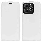 For Realme C63 R64 Texture Single Vertical Flip Leather Phone Case(White) - 1