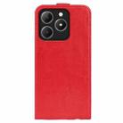 For Realme C63 R64 Texture Single Vertical Flip Leather Phone Case(Red) - 3