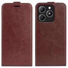 For Realme C63 R64 Texture Single Vertical Flip Leather Phone Case(Brown) - 1