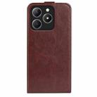 For Realme C63 R64 Texture Single Vertical Flip Leather Phone Case(Brown) - 3