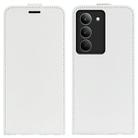 For Realme 14X 4G R64 Texture Single Vertical Flip Leather Phone Case(White) - 1