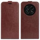For Realme 13 Pro 5G R64 Texture Single Vertical Flip Leather Phone Case(Brown) - 1