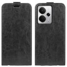For Realme 14 5G R64 Texture Single Vertical Flip Leather Phone Case(Black) - 1