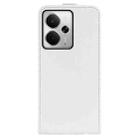 For Realme 14 5G R64 Texture Single Vertical Flip Leather Phone Case(White) - 3