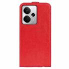 For Realme 14 5G R64 Texture Single Vertical Flip Leather Phone Case(Red) - 3