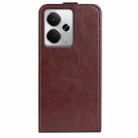 For Realme 14 5G R64 Texture Single Vertical Flip Leather Phone Case(Brown) - 3