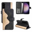 For Samsung Galaxy S23 FE 5G Stitching Horizontal Flip Leather Phone Case(Black) - 1