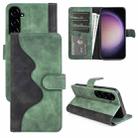 For Samsung Galaxy S23 FE 5G Stitching Horizontal Flip Leather Phone Case(Green) - 1