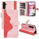 For Samsung Galaxy M34 5G Stitching Horizontal Flip Leather Phone Case(Red) - 1