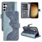 For Samsung Galaxy S24+ 5G Stitching Horizontal Flip Leather Phone Case(Blue) - 1