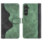 For Samsung Galaxy A55 Stitching Horizontal Flip Leather Phone Case(Green) - 2
