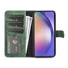 For Samsung Galaxy A55 Stitching Horizontal Flip Leather Phone Case(Green) - 3
