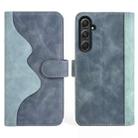 For Samsung Galaxy A35 Stitching Horizontal Flip Leather Phone Case(Blue) - 2