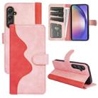 For Samsung Galaxy A35 Stitching Horizontal Flip Leather Phone Case(Red) - 1