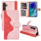 For Samsung Galaxy M55 5G Stitching Horizontal Flip Leather Phone Case(Red) - 1