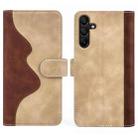 For Samsung Galaxy M15 5G Stitching Horizontal Flip Leather Phone Case(Yellow) - 2