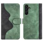 For Samsung Galaxy M15 5G Stitching Horizontal Flip Leather Phone Case(Green) - 2