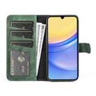 For Samsung Galaxy M15 5G Stitching Horizontal Flip Leather Phone Case(Green) - 3
