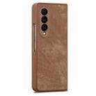 For Samsung Galaxy Z Fold4 Integrated Film Retro Skin Feel Fold Leather Phone Case(Brown) - 1