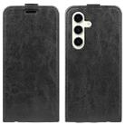 For Samsung Galaxy S24+ 5G R64 Texture Vertical Flip Leather Phone Case(Black) - 1