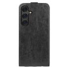 For Samsung Galaxy S25 5G R64 Texture Vertical Flip Leather Phone Case(Black) - 3
