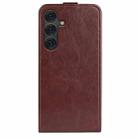 For Samsung Galaxy S25 Ultra 5G R64 Texture Vertical Flip Leather Phone Case(Brown) - 3