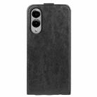 For Samsung Galaxy S25 Edge 5G R64 Texture Vertical Flip Leather Phone Case(Black) - 3