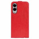 For Samsung Galaxy S25 Edge 5G R64 Texture Vertical Flip Leather Phone Case(Red) - 3