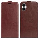 For Samsung Galaxy A06 5G R64 Texture Vertical Flip Leather Phone Case(Brown) - 1
