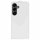 For Samsung Galaxy S25 FE 5G R64 Texture Single Vertical Flip Leather Phone Case(White) - 3