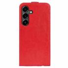 For Samsung Galaxy S25 FE 5G R64 Texture Single Vertical Flip Leather Phone Case(Red) - 3