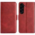 For Samsung Galaxy S23 FE 5G Dual-side Magnetic Buckle Horizontal Flip Leather Phone Case(Red) - 1