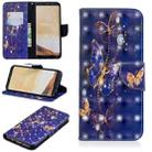 3D Colored Drawing Pattern Horizontal Flip Leather Case for Galaxy S8 Plus, with Holder & Card Slots & Wallet(Purple Butterfly) - 1